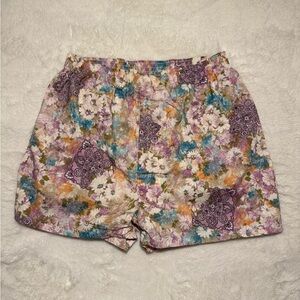 VINTAGE 80s VELA RARE Floral Print 100% Cotton Boxer Shorts Made in Italy